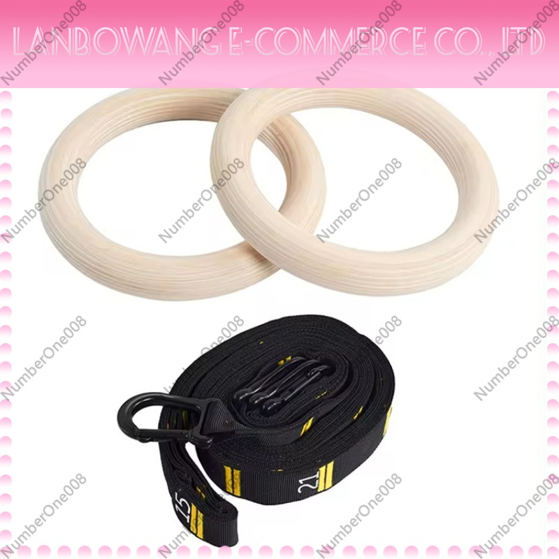 Gymnastic Ring Wood - حلقات جمباز من خشب البتولا الصلب،
