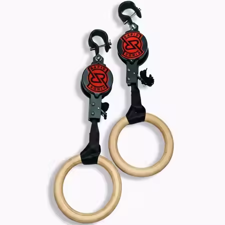 Gymnastic Ring Wood - حلقات اللياقة البدنية من خشب البتولا،
