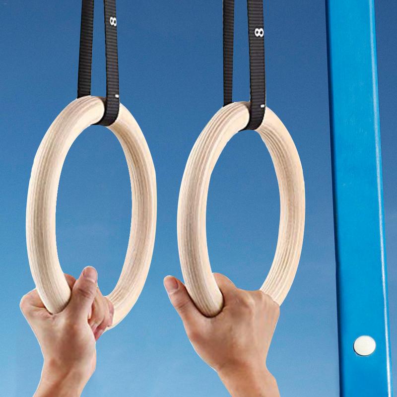 Gymnastic Ring Wood - قطعة واحدة من حلقات الجمباز المصنوعة