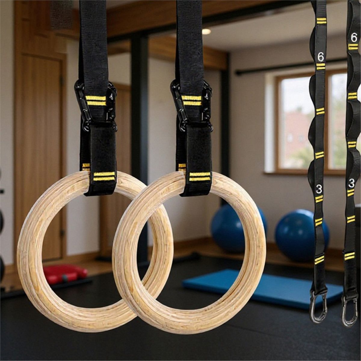 عرض الصيف: حلقتان خشبيتان محمو - مراجعة Gymnastic Ring Wood وسعره