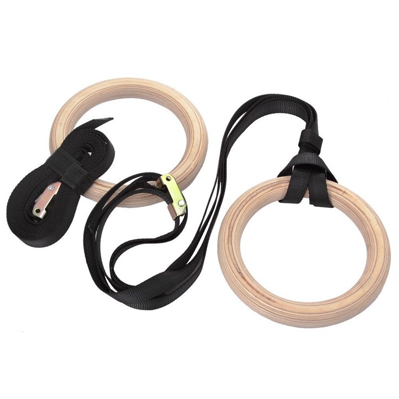 حلقات جمباز للياقة البدنية مع  - مراجعة Gymnastic Ring Wood وسعره
