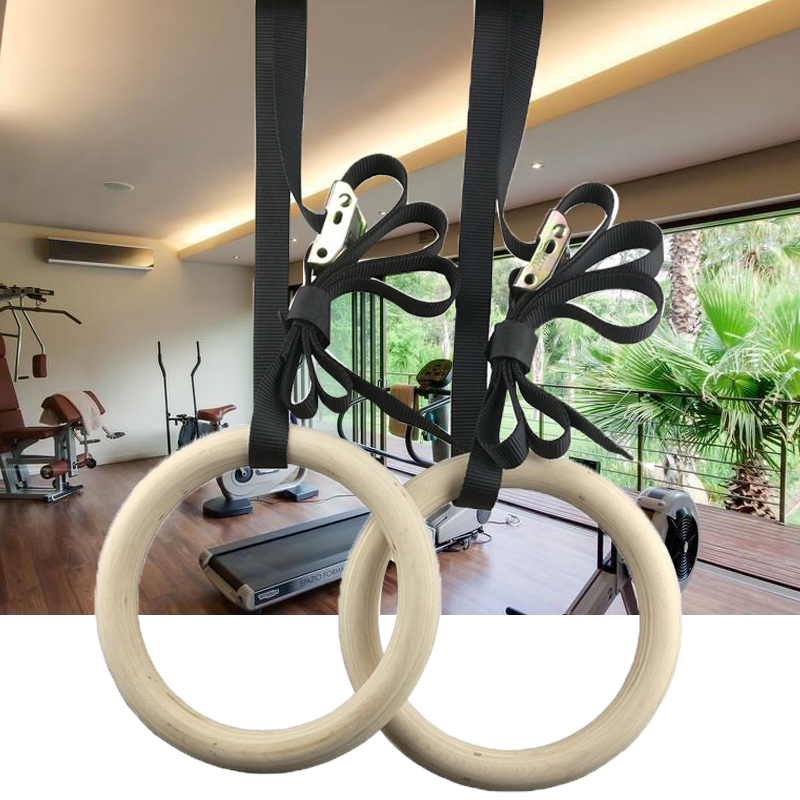 حلقات جمباز للياقة البدنية مع  - مراجعة Gymnastic Ring Wood وسعره