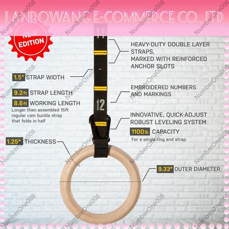 حلقات جمباز من خشب البتولا الص - مراجعة Gymnastic Ring Wood وسعره