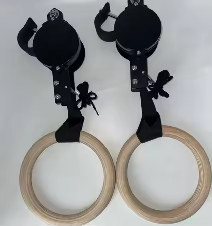 حلقات اللياقة البدنية من خشب ا - مراجعة Gymnastic Ring Wood وسعره