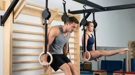 حلقات اللياقة البدنية من خشب ا - مراجعة Gymnastic Ring Wood وسعره