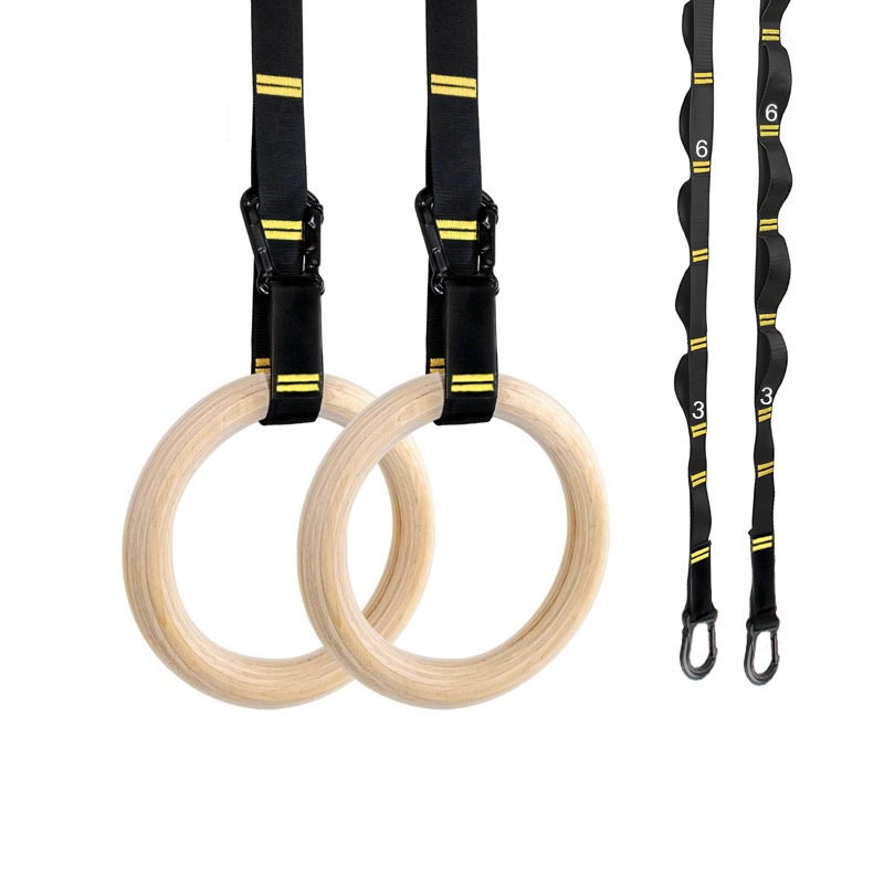 حلقات جمباز خشبية قابلة للتعلي - مراجعة Gymnastic Ring Wood وسعره