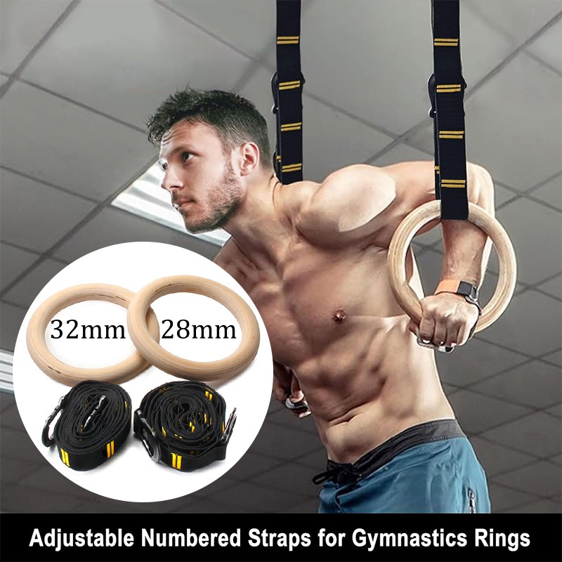 حلقات جمباز خشبية قابلة للتعلي - مراجعة Gymnastic Ring Wood وسعره